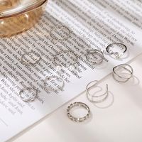 Wholesale Jewelry Simple Geometric Alloy Joint Ring10-piece Set Nihaojewelry main image 5