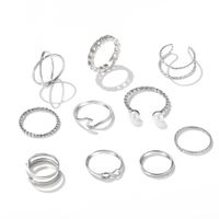 Wholesale Jewelry Simple Geometric Alloy Joint Ring10-piece Set Nihaojewelry main image 6