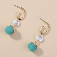 Wholesale Jewelry Pearl Candy Green Cluster Pendant Earrings Nihaojewelry main image 3