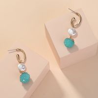 Wholesale Jewelry Pearl Candy Green Cluster Pendant Earrings Nihaojewelry main image 4
