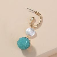 Wholesale Jewelry Pearl Candy Green Cluster Pendant Earrings Nihaojewelry main image 5