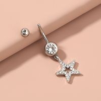 Wholesale Jewelry Stainless Steel Star Diamond Belly Button Nail Nihaojewelry main image 1
