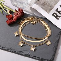 Wholesale Nihaojewelry Snake Bone Chain Butterfly Pendant Multilayer Anklet main image 5