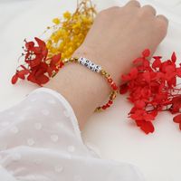 Nihaojewelry Ethnic Style Crystal Handmade Beaded Letter Bracelet Wholesale Jewelry main image 5