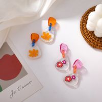 Wholesale Jewelry Color Flower Resin Acrylic Earrings Nihaojewelry main image 1