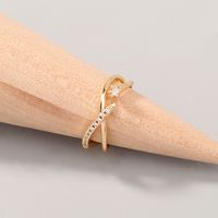 Wholesale Jewelry Cross Zircon Opening Copper Ring Nihaojewelry sku image 1