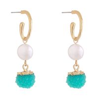 Wholesale Jewelry Pearl Candy Green Cluster Pendant Earrings Nihaojewelry sku image 1