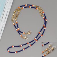 Wholesale Jewelry Fashion Glass Beads Hanging Neck Anti-skid Glasses Lanyard Nihaojewelry sku image 2