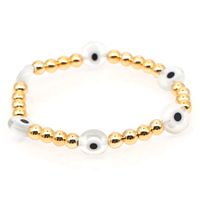 Nihaojewelry Ethnic Style Colored Glaze Evil Eye Gold Bead Bracelet Wholesale Jewelry sku image 14