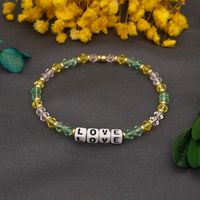 Nihaojewelry Ethnic Style Crystal Handmade Beaded Letter Bracelet Wholesale Jewelry sku image 2