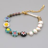 Nihaojewelry Ethnic Style Pearl Beaded Flower Bead Bracelet Jewelry Wholesale sku image 3