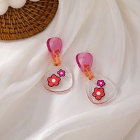 Wholesale Jewelry Color Flower Resin Acrylic Earrings Nihaojewelry sku image 1