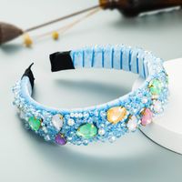 Nihaojewelry Drop-shaped Diamond Crystal Winding Headband Jewelry Wholesale sku image 1