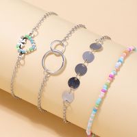 Nihaojewelry Jewelry Wholesale Color Beads Peach Heart Circle Colgante Conjunto De Pulsera Para Niños main image 2