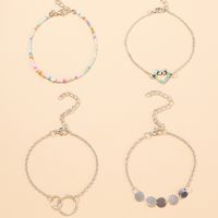 Nihaojewelry Jewelry Wholesale Color Beads Peach Heart Circle Colgante Conjunto De Pulsera Para Niños sku image 1