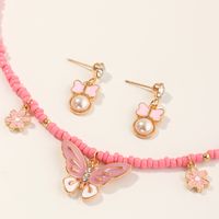 Nihaojewelry Jewelry Wholesale Children's Necklace Earrings Butterfly Pendant Necklace main image 3