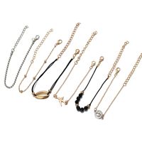 Nihaojewelry Fashion Shell Airplane Map Bead Chain Alloy Set Bracelet Jewelry Wholesale main image 5