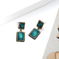 Wholesale Jewelry Emerald Square Earrings Nihaojewelry main image 4