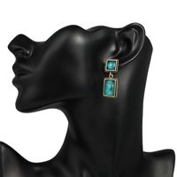 Wholesale Jewelry Emerald Square Earrings Nihaojewelry main image 5
