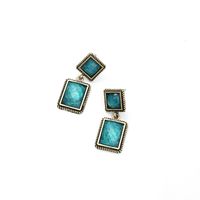 Wholesale Jewelry Emerald Square Earrings Nihaojewelry main image 6
