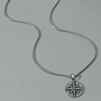 Nihaojewelry Retro Metal Eight-pointed Star Compass Pendant Necklace Wholesale Jewelry main image 3