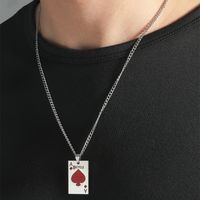 Nihaojewelry Punk Style Playing Cards Spades Pendant Necklace Wholesale Jewelry main image 5