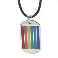 Großhandel Schmuck Mode Sechs-farben-regenbogen-anhänger-edelstahl-halskette Nihaojewelry main image 6