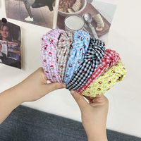 Wholesale Jewelry Retro Fabric Color Matching Knotted Floral Hairband Nihaojewelry main image 1