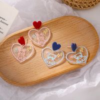 Wholesale Jewelry Candy Color Bear Acrylic Stud Earrings Nihaojewelry main image 1