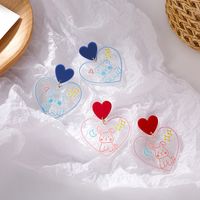 Wholesale Jewelry Candy Color Bear Acrylic Stud Earrings Nihaojewelry main image 4