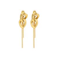 Wholesale Jewelry Fashion Thick Chain Tassel Titanium Steel Earrings Nihaojewelry main image 6