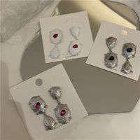 Wholesale Jewelry Spray Paint Lava Surface Colored Zircon Earrings Nihaojewelry main image 3