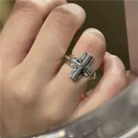 Wholesale Jewelry Simple Cross Winding Opening Ring Nihaojewelry main image 4
