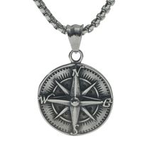 Nihaojewelry Retro Metal Eight-pointed Star Compass Pendant Necklace Wholesale Jewelry sku image 2