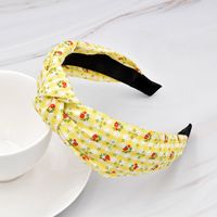Wholesale Jewelry Retro Fabric Color Matching Knotted Floral Hairband Nihaojewelry sku image 1
