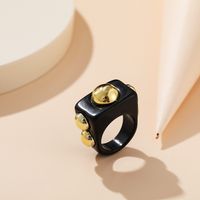 Wholesale Jewelry Fashion Candy Color Metal Acrylic Ring Nihaojewelry sku image 11