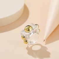 Wholesale Jewelry Fashion Candy Color Metal Acrylic Ring Nihaojewelry sku image 15