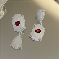 Wholesale Jewelry Spray Paint Lava Surface Colored Zircon Earrings Nihaojewelry sku image 1