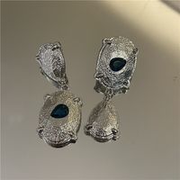 Wholesale Jewelry Spray Paint Lava Surface Colored Zircon Earrings Nihaojewelry sku image 2