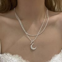 Nihaojewelry Retro Moon Ot Buckle Pendant Necklace Wholesale Jewelry sku image 1