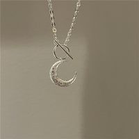 Nihaojewelry Retro Moon Ot Buckle Pendant Necklace Wholesale Jewelry sku image 2