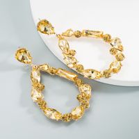 Wholesale Jewelry Fashion Drop-shaped Color Rhinestone Alloy Earrings Nihaojewelry sku image 2