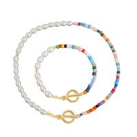 Wholesale Jewelry Pearl Soft Ceramic Necklace Bracelet Two-piece Nihaojewelry sku image 1