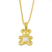 Nihaojewelry Dripping Oil Heart Shape Bear Necklace Wholesale Jewelry sku image 5
