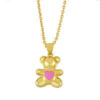 Nihaojewelry Dripping Oil Heart Shape Bear Necklace Wholesale Jewelry sku image 6