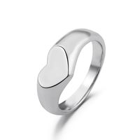 Wholesale Jewelry Korean Heart-shape Plain Copper Ring Nihaojewelry sku image 1