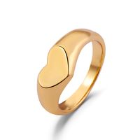 Wholesale Jewelry Korean Heart-shape Plain Copper Ring Nihaojewelry sku image 3