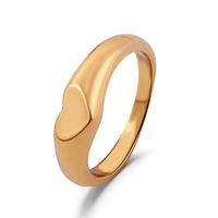 Wholesale Jewelry Korean Heart-shape Plain Copper Ring Nihaojewelry sku image 4