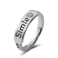 Wholesale Jewelry Korean Simple Geometric Smiley Face Open Ring Nihaojewelry sku image 5