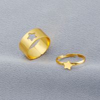 Großhandel Schmuck Retro Schmetterling Sternform Offener Ring 2 Sätze Nihaojewelry sku image 1
